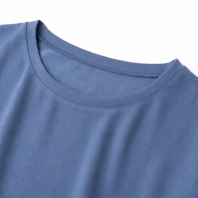 Lunavia – Oversized Boxy Tee with Side Slits, Hip-Length
