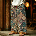 Men's Retro Tribal Geometry Hippie Style Pattern Art Casual Pants