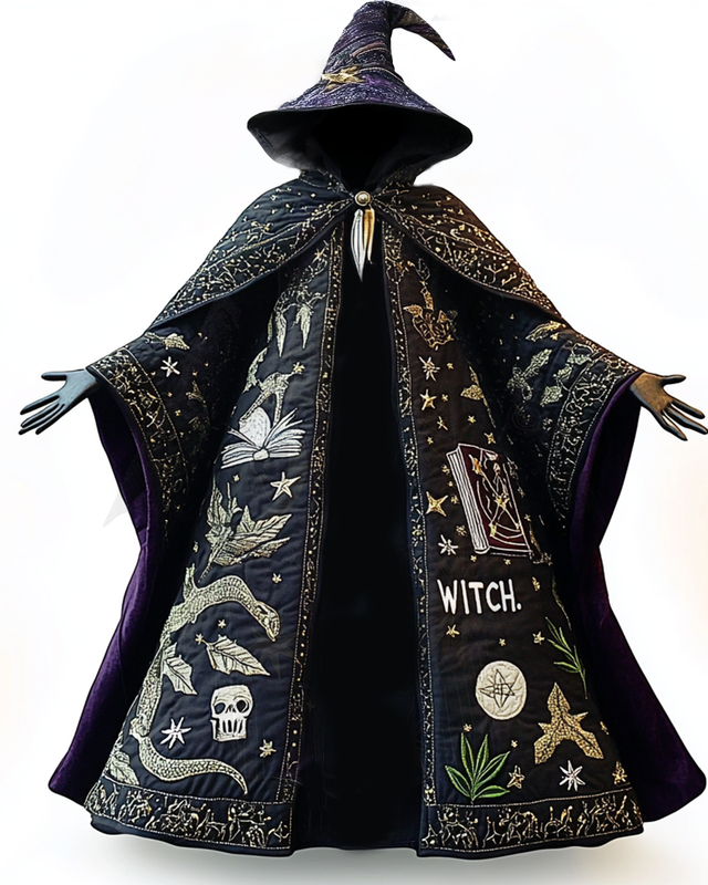 Halloween themed 3D embroidered cape dc32
