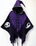 Ethnic Style Striped Printed Hooded Cloak 9e91