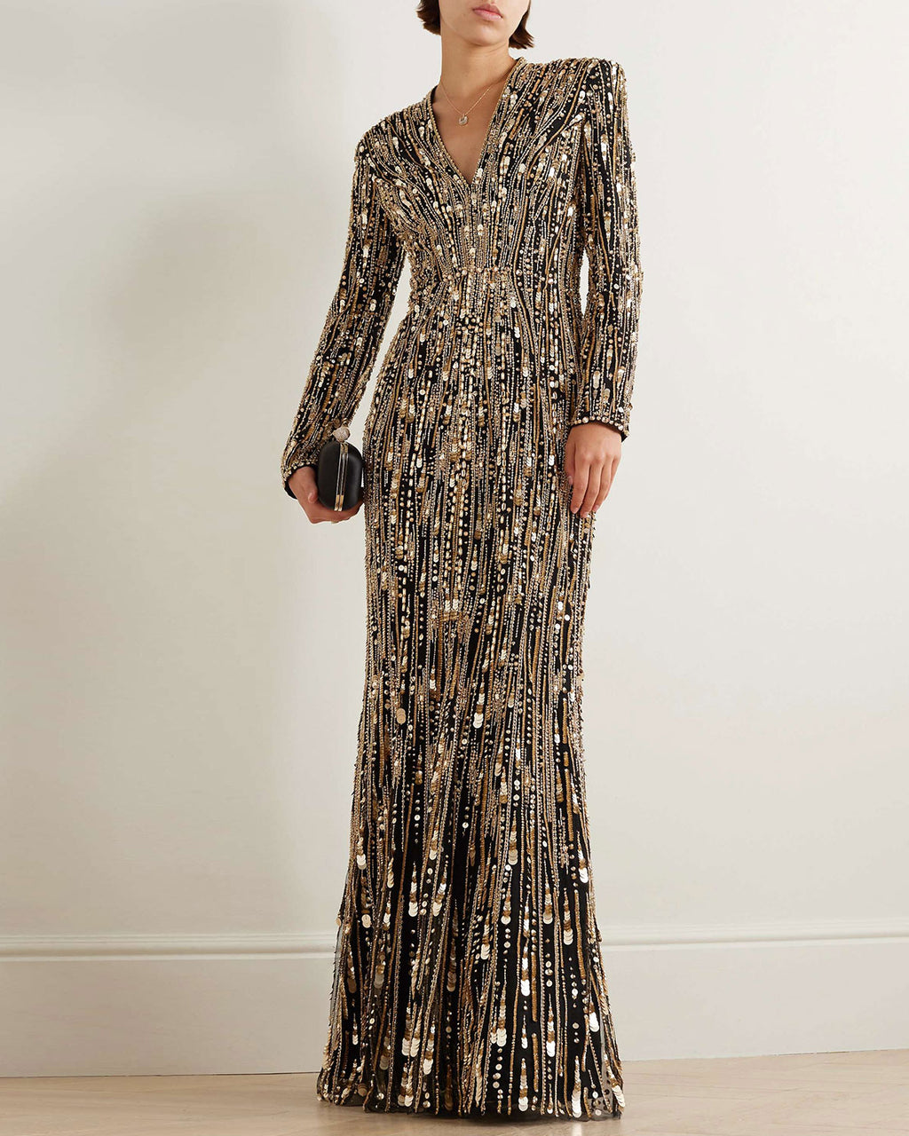 Embellished tulle gown