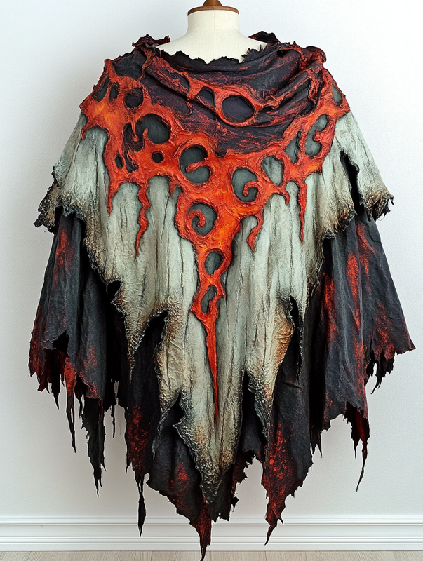 Halloween exaggerated design cape top 1167