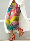 Women's Vintage Floral Print Casual Jeans