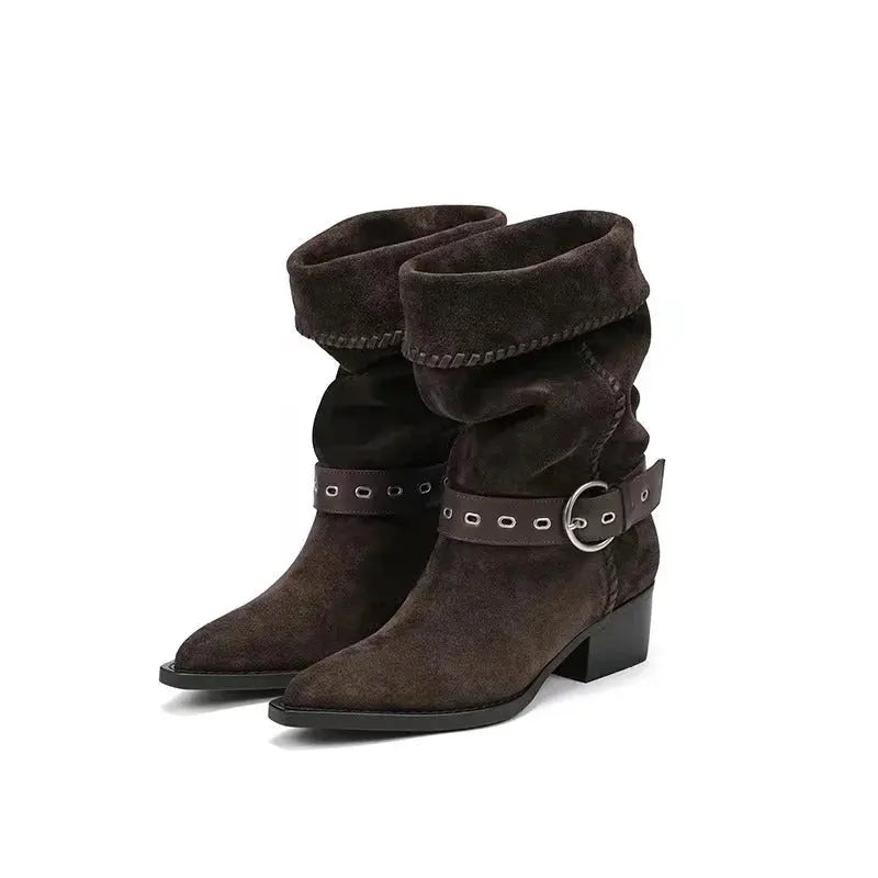 Women's Soft Leather Retro Fashion Riding Boots