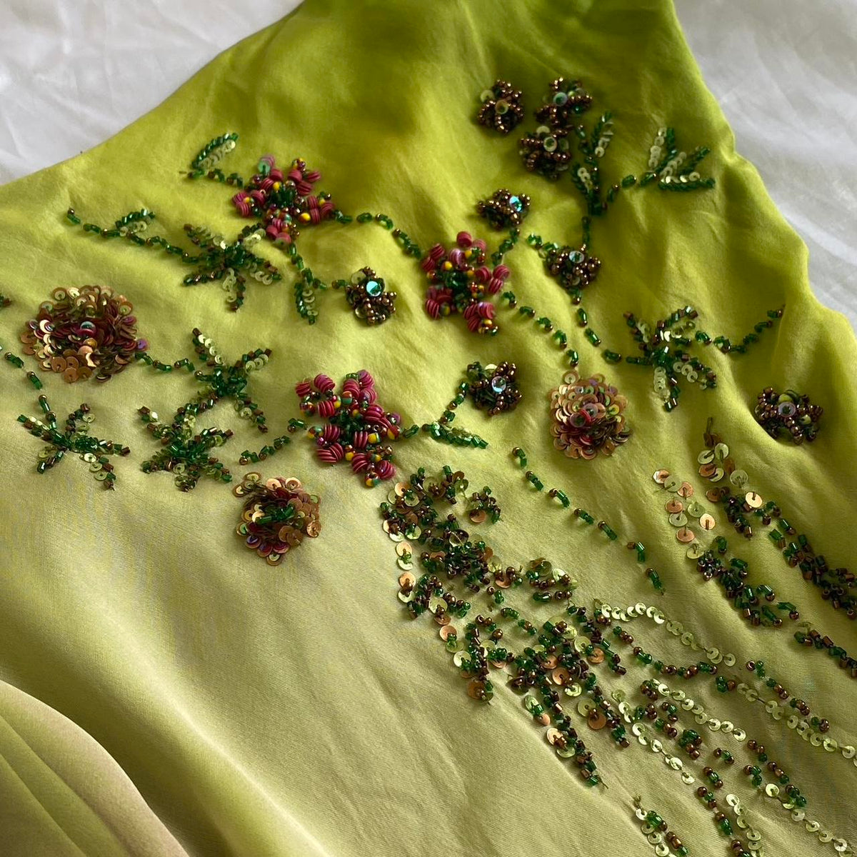 Women's Green and Brown Dress