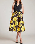 Taffeta and Jacquard Shirtwaist Dress