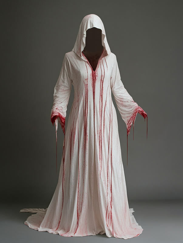 Women's Halloween Exaggerated Design Cape Dress df86