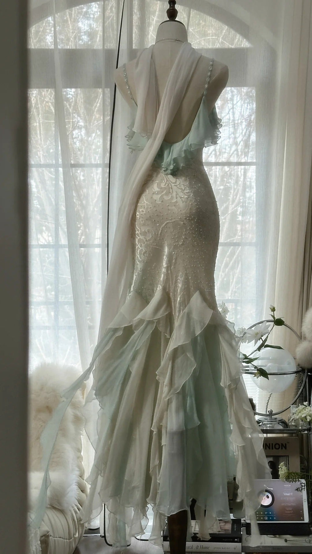 Vintage Evening Dresses, Sleeveless Long Party Gowns  25517