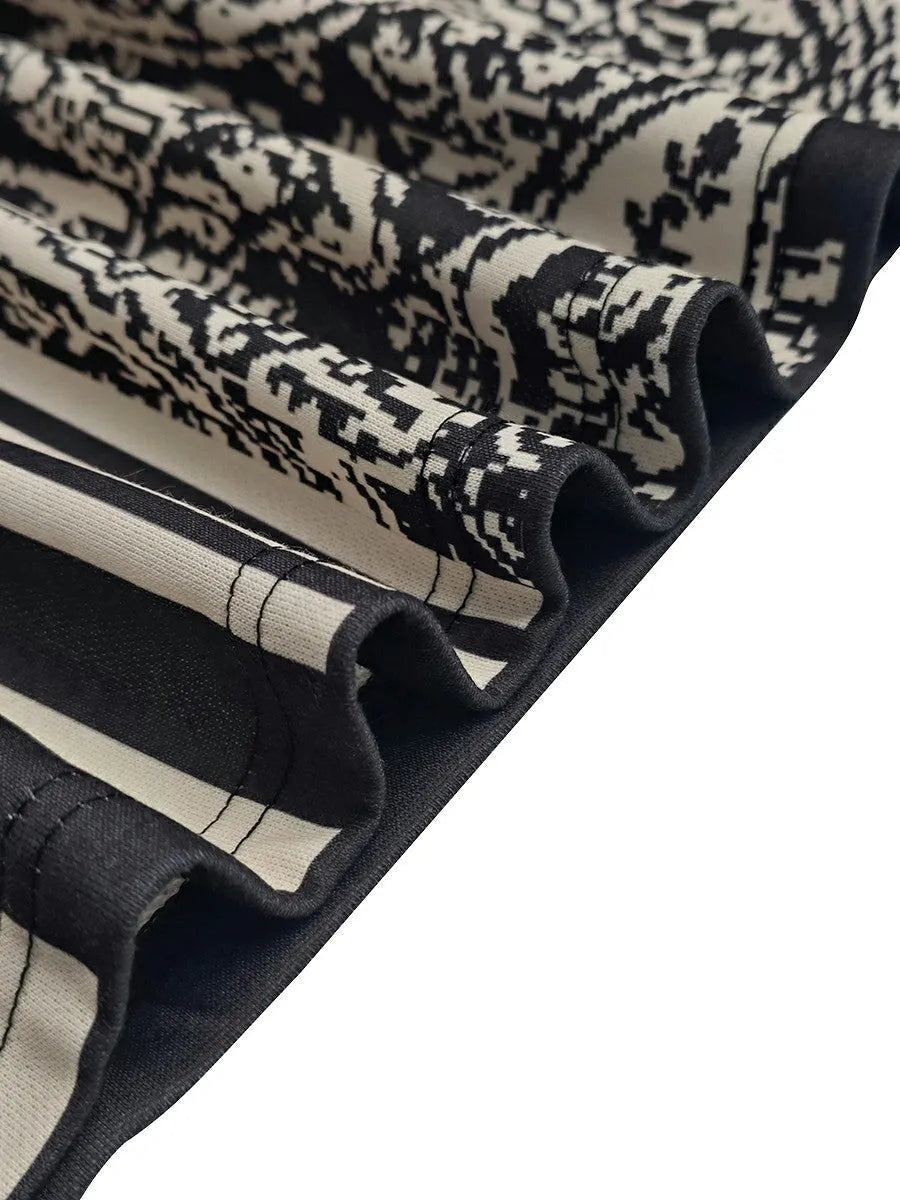 Long Sleeves Loose Striped Pullovers