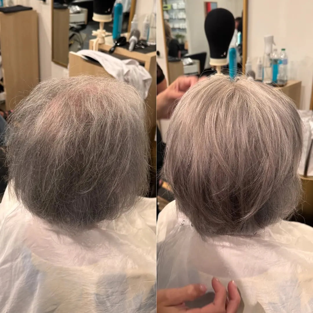 Straight Hair Topper for Crown Thinning  ̈C Natural Coverage at the Crown