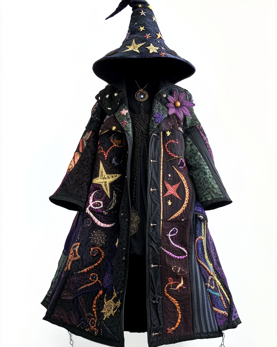 Halloween element long wizard cape faa3