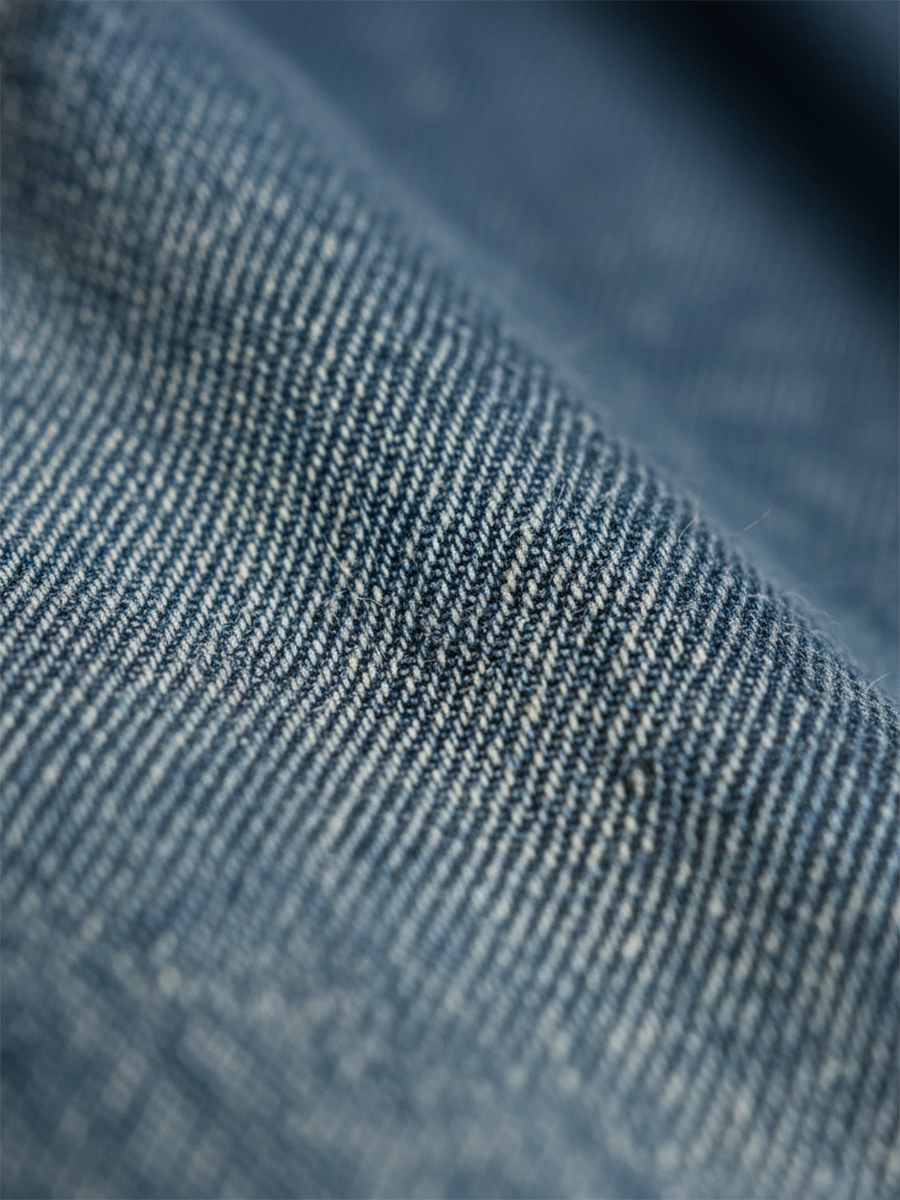 Denim Maxi Dress | Vintage Washed Cotton Button Front Dress
