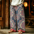 Men's Retro Geometry Hippie Bohemian Style Pattern Casual Pants