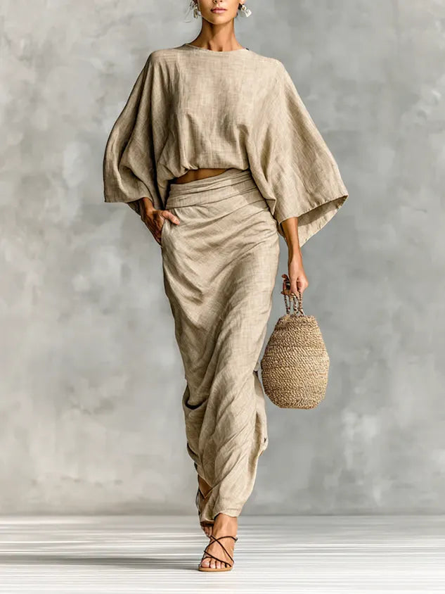 Casual Plain Maxi Skirt
