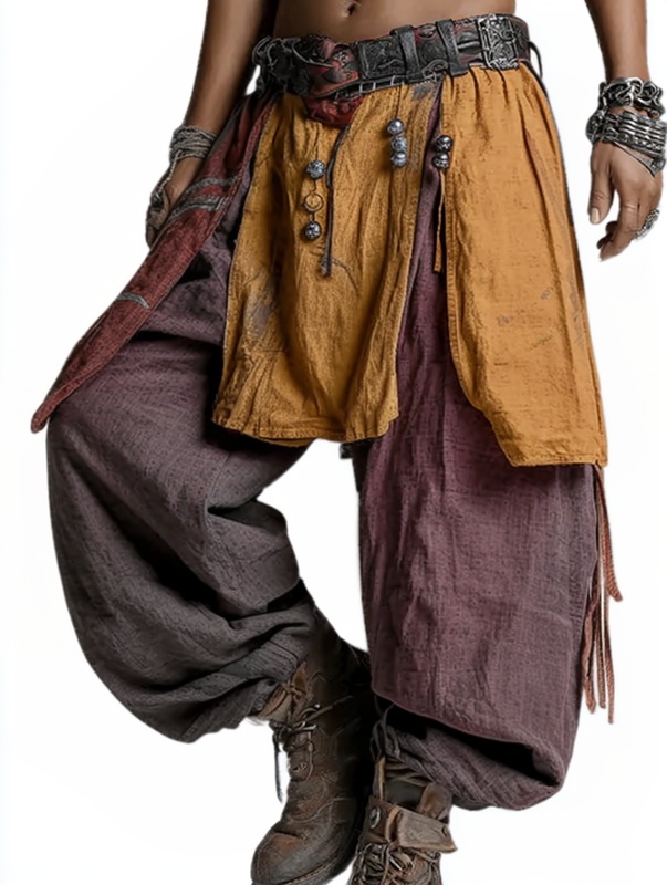 Men's Halloween themed contrasting pants for summer and autumn c2b6