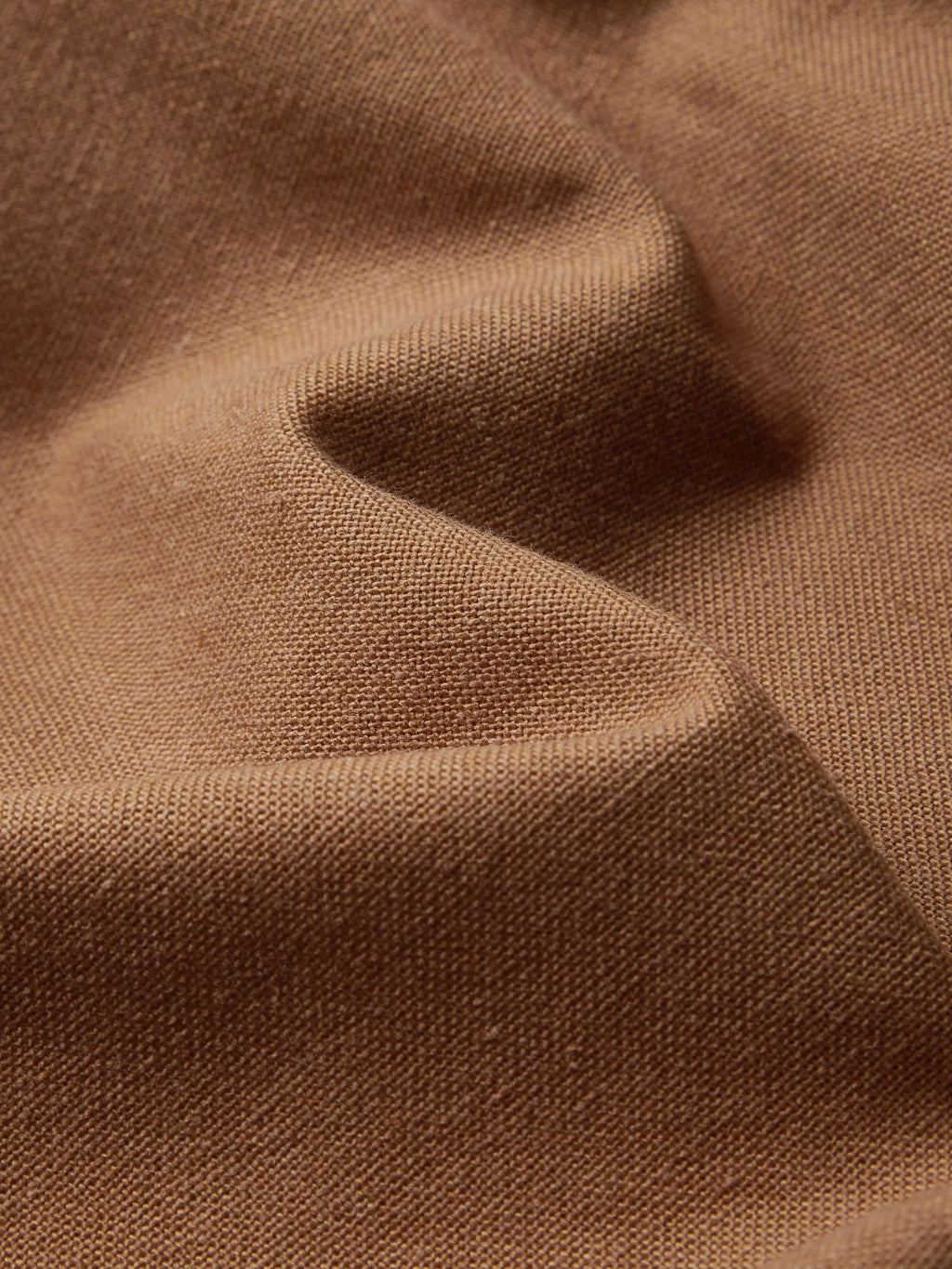 Maxi Linen Dress Set & Shirt, Long Sleeves, Shawl Collar, Plain, Button Design, French Vintage, Light Brown