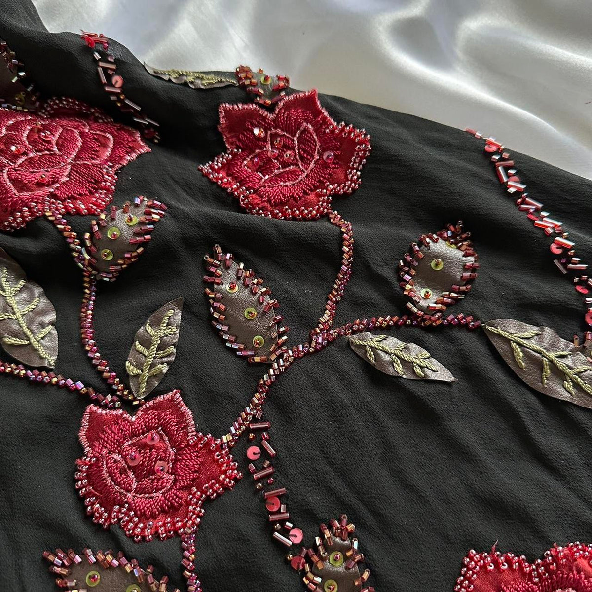 Sue Wong Women's Black and Red Dress