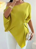 Urban Plain Buttoned Blouse