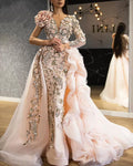 Fashion Sequins Embroidery Prom Dress - 01