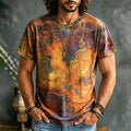 Men's Hippie Tie Dye Wash The Old Print T-shirt