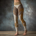 Vintage Viking Tree Of Life Celtic Knot Knit Jacquard Cozy Leggings