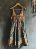 Viking Vintage Totem Women's Linen Tank Dress
