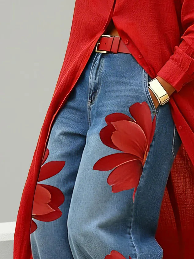 Casual Zipper Loose Bloomers Ankle Pants O-Line Daily Trousers