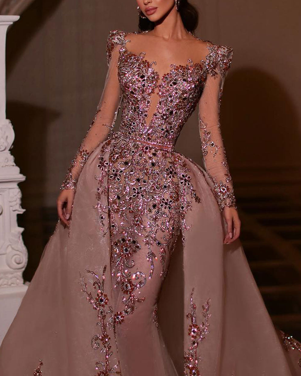 Women's Sexy Party Crystal Sequin Dress