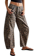 BURNHONEY Women Wide Leg Cropped Jeans Y2k Mid Rise Baggy Jeans Boyfriend Denim Pants Harem Pants