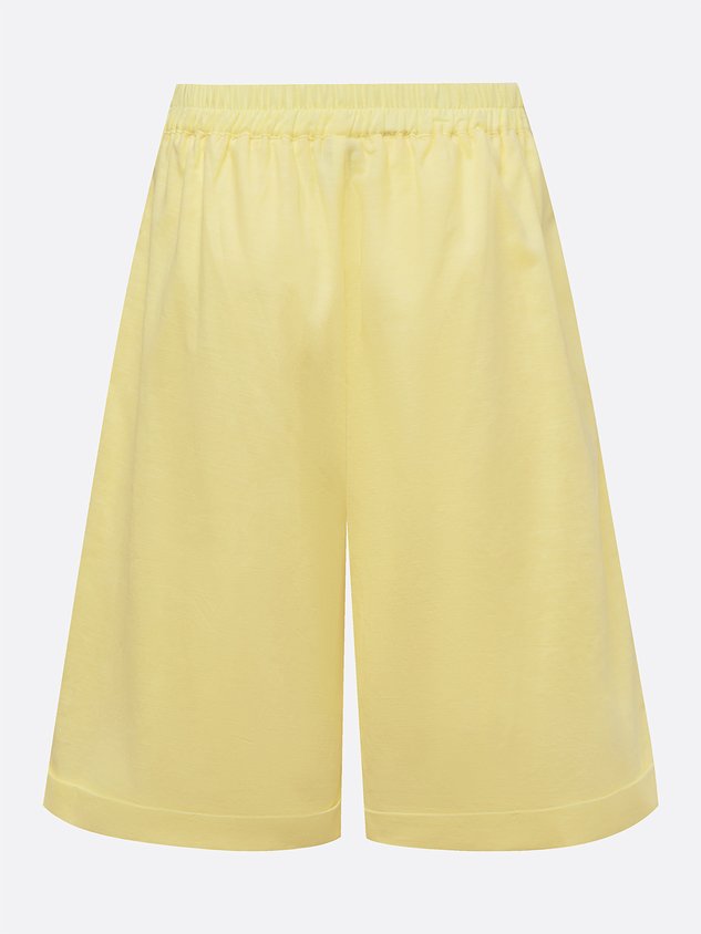 Cotton And Linen Casual Plain Straight  Shorts