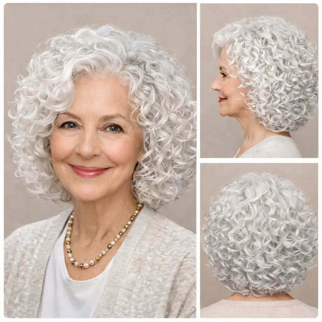 Hot Sale Curly Hair Toppers for Women with Thinning Hair-Cover Grays, Boost Volume
