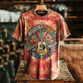 Vintage Tie Dye Woodstock 1969 Hippie Music Art Print Casual T-shirt