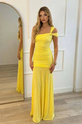 Off-Shoulder Asymmetrical Maxi Dress