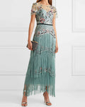 Women's Elegant Fringe Dress - 01