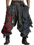 Men's Loose Vintage Embroidered Pants ecec