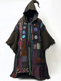 wizardEthnic print hooded robe b9f4