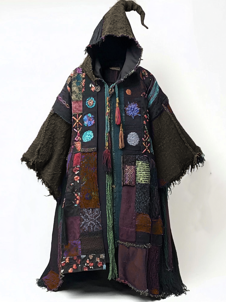 wizardEthnic print hooded robe b9f4