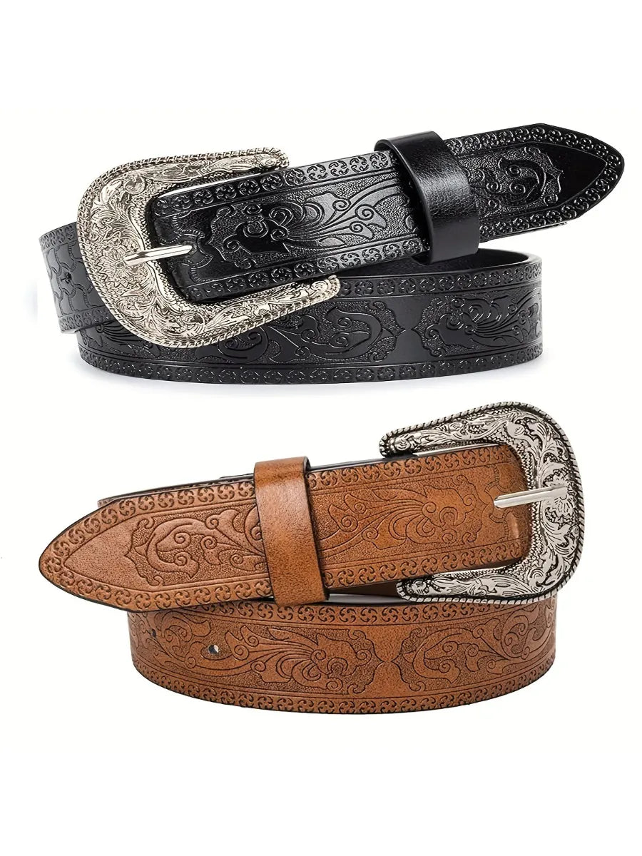 Women's Vintage Western Denim Style Belt MDA0136H3Y
