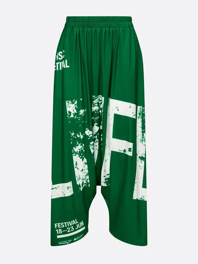 Casual Text Letters Harem Pants