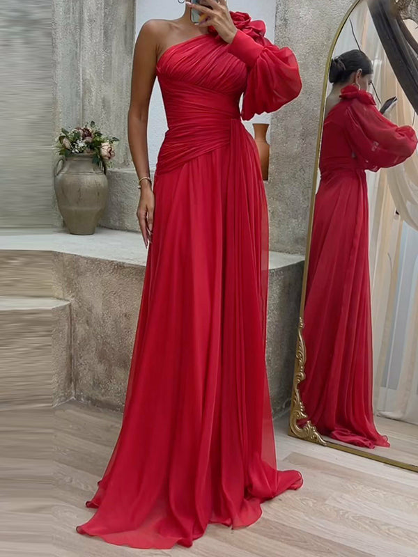 Women's Solid Color  Evening Dress