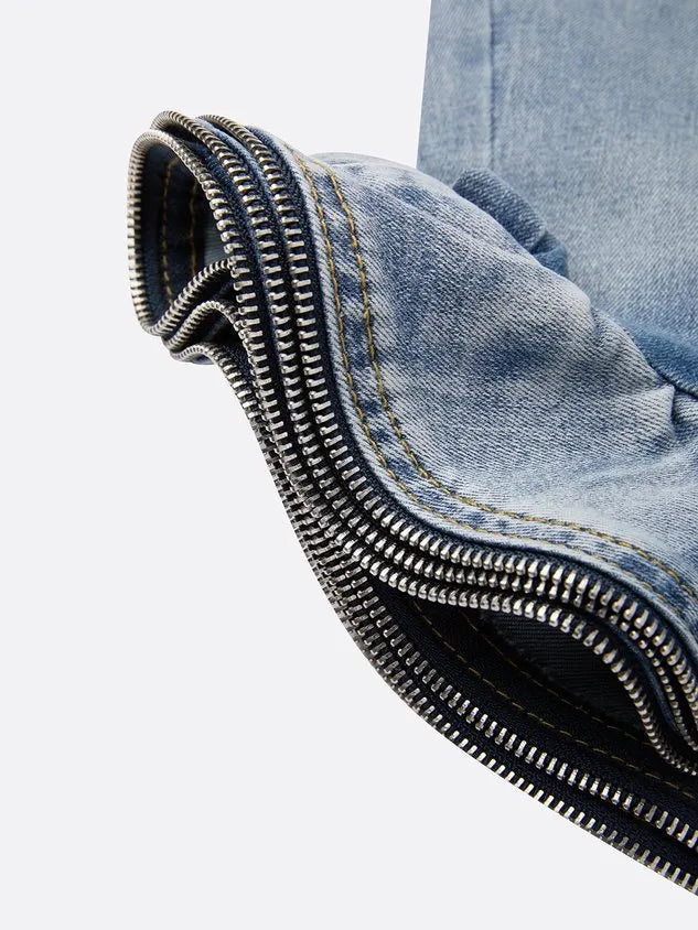 Casual Solid Tailored Denim Shorts