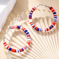 Independence Day Bohemian Round Colorful Earrings