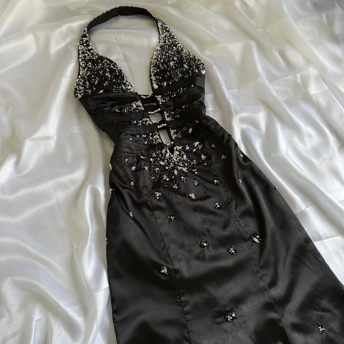Women's Black and Silver Dress