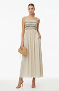 Multi-Color Smocking Maxi Dress