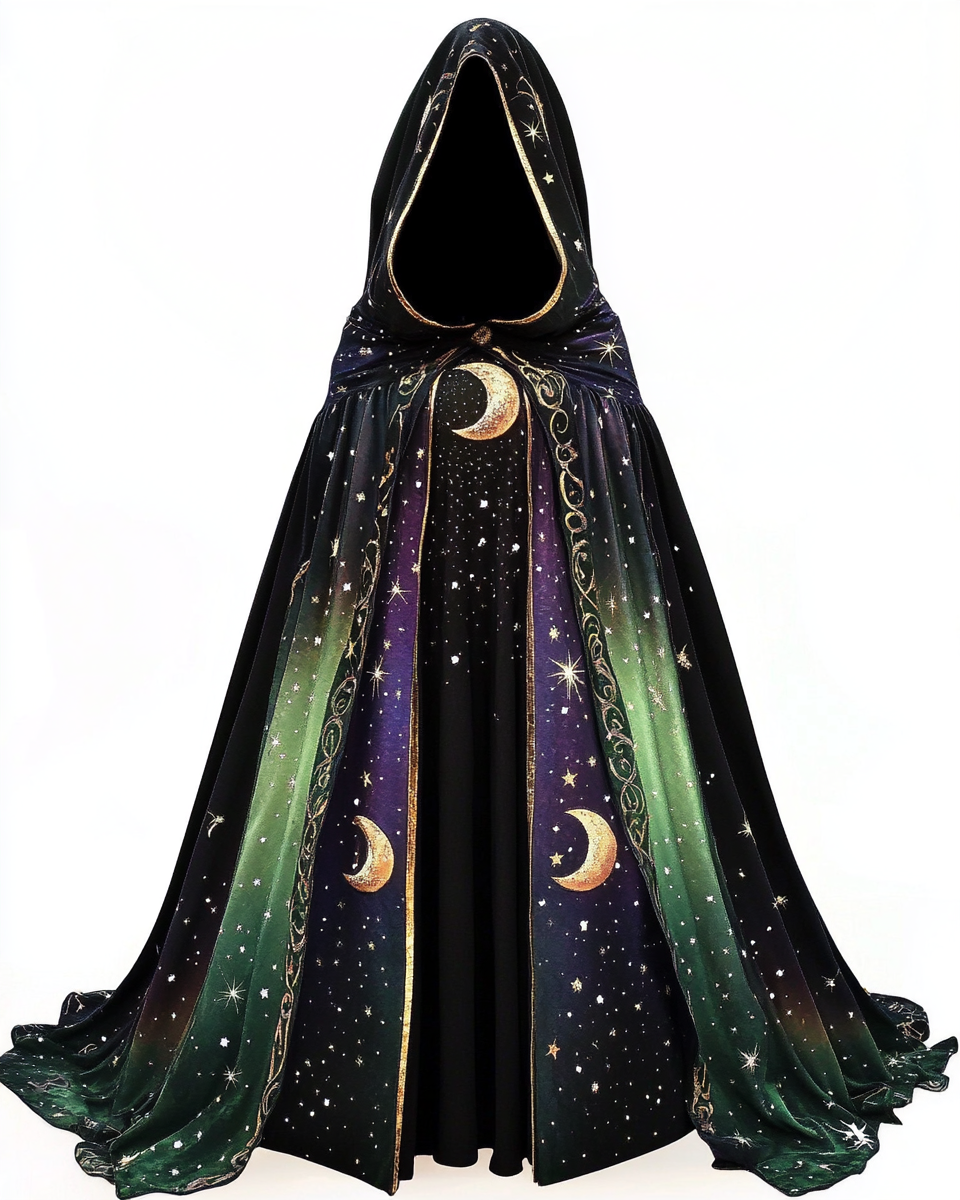 The moon and The stars long wizard cape 697c