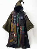 wizardEthnic print hooded robe 3e5c