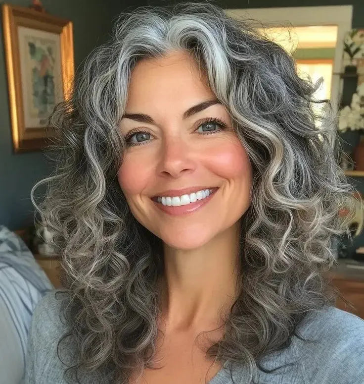 Hot Sale Curly Hair Toppers for Women with Thinning Hair-Cover Grays, Boost Volume