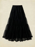 Multi-Layered Petticoat for Effortless Volume-Black
