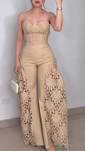 Fashionable Lace Tube Top & Trousers Suit✨👗