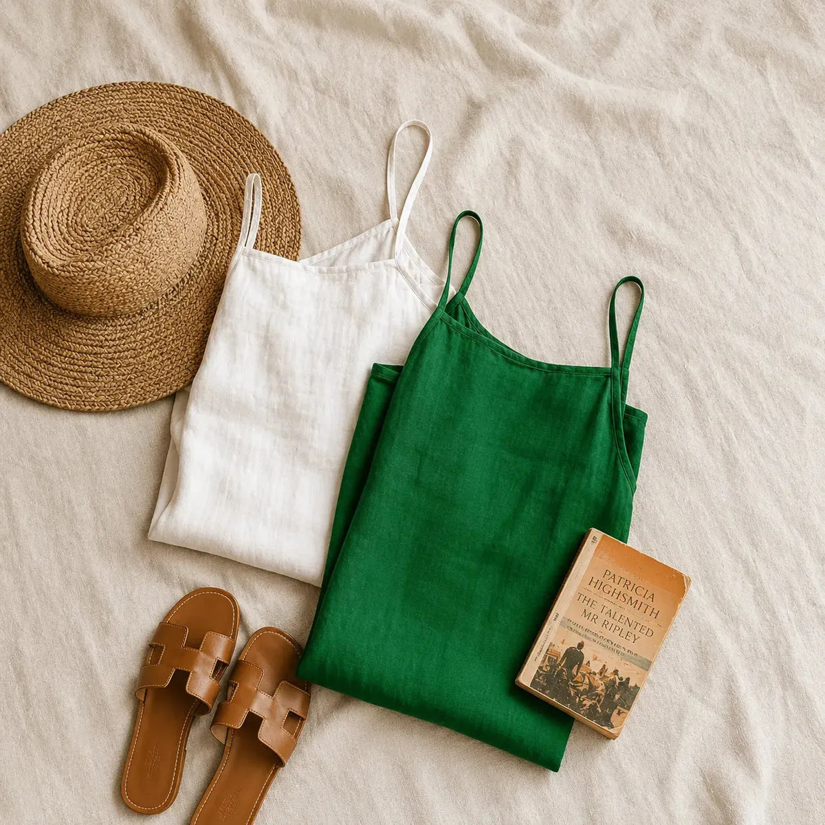 Marelle – Linen-Look Maxi Slip Dress